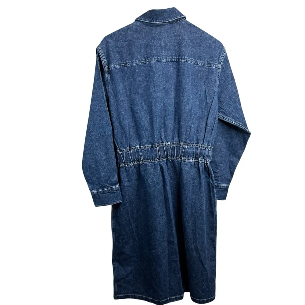 J. Crew Denim Utility Long Sleeve Dress